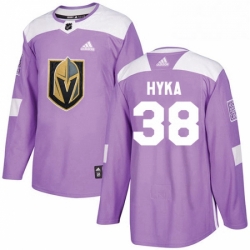 Youth Adidas Vegas Golden Knights 38 Tomas Hyka Authentic Purple Fights Cancer Practice NHL Jersey 