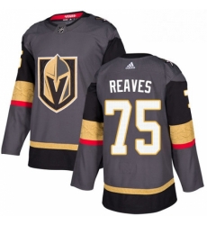 Youth Adidas Vegas Golden Knights 75 Ryan Reaves Authentic Gray Home NHL Jersey