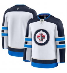 Men Winnipeg Jets Blank White 2024 25 Away Stitched Hockey Jersey