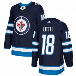 Mens Adidas Winnipeg Jets 18 Bryan Little Premier Navy Blue Home NHL Jersey 