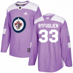 Mens Adidas Winnipeg Jets 33 Dustin Byfuglien Authentic Purple Fights Cancer Practice NHL Jersey 