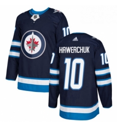 Youth Adidas Winnipeg Jets 10 Dale Hawerchuk Premier Navy Blue Home NHL Jersey 