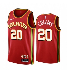 Men's Atlanta Hawks #20 John Collins 2022-23 Red Icon Edition Stitched Jersey