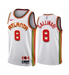 Men's Atlanta Hawks #8 Danilo Gallinari 2022-23 White Association Edition Stitched Jersey