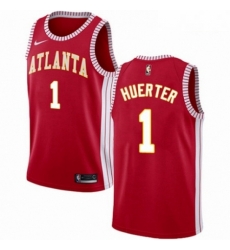 Mens Nike Atlanta Hawks 1 Kevin Huerter Authentic Red NBA Jersey Statement Edition 