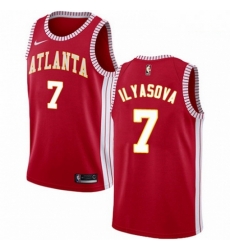 Mens Nike Atlanta Hawks 7 Ersan Ilyasova Swingman Red NBA Jersey Statement Edition 