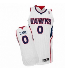 Revolution 30 Hawks 0 Jeff Teague White Stitched NBA Jersey 