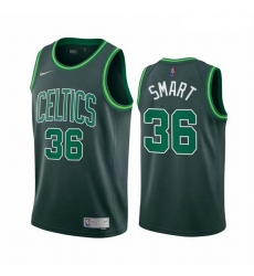 Men Boston Celtics 36 Marcus Smart Green NBA Swingman 2020 21 Earned Edition Jersey