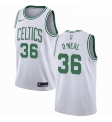 Mens Nike Boston Celtics 36 Shaquille ONeal Swingman White NBA Jersey Association Edition 