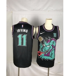 Men Brooklyn Nets 11 Irving Black dragon Nike 2021 Nike NBA Jersey