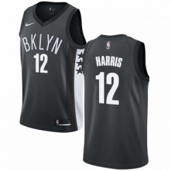 Mens Nike Brooklyn Nets 12 Joe Harris Swingman Gray NBA Jersey Statement Edition 