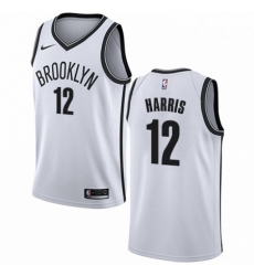 Mens Nike Brooklyn Nets 12 Joe Harris Swingman White NBA Jersey Association Edition 