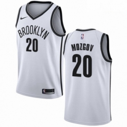 Mens Nike Brooklyn Nets 20 Timofey Mozgov Swingman White NBA Jersey Association Edition