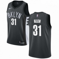 Mens Nike Brooklyn Nets 31 Jarrett Allen Authentic Gray NBA Jersey Statement Edition 