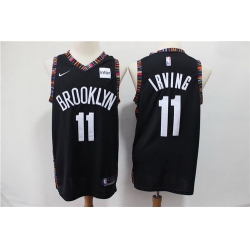 Nets 11 Kyrie Irving Black City Edition Nike Swingman Jersey