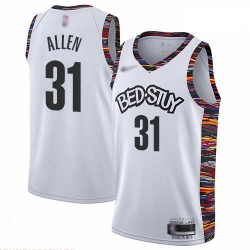 Nets 31 Jarrett Allen White Basketball Swingman City Edition 2019 20 Jersey