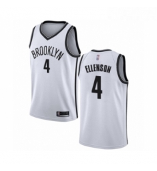 Youth Brooklyn Nets 4 Henry Ellenson Swingman White Basketball Jersey Association Edition 