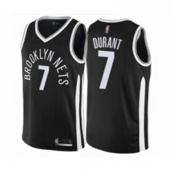 Youth Brooklyn Nets 7 Kevin Durant Swingman Black Basketball Jersey City Edition 