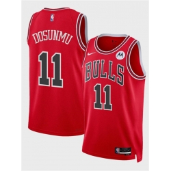 Men Chicago Bulls 11 Ayo Dosunmu Red 2024 Icon Edition Stitched Basketball Jersey