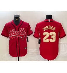 Men Chicago Bulls 23 Michael Jordan Camo Cool Base Stitched Baseball Jersey 5