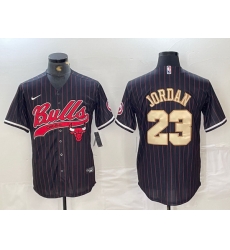 Men Chicago Bulls 23 Michael Jordan Camo Cool Base Stitched Baseball Jersey