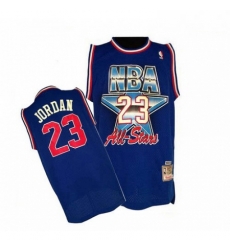 Mens Mitchell and Ness Chicago Bulls 23 Michael Jordan Swingman Blue 1992 All Star Throwback NBA Jersey