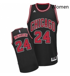 Womens Adidas Chicago Bulls 24 Lauri Markkanen Swingman Black Alternate NBA Jersey