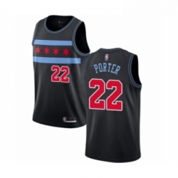 Womens Chicago Bulls 22 Otto Porter Swingman Black Basketball Jersey City Edition 