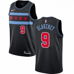 Womens Nike Chicago Bulls 9 Antonio Blakeney Swingman Black NBA Jersey City Edition 