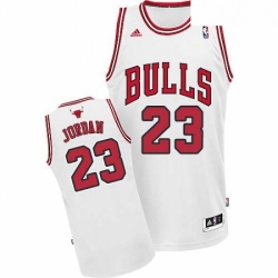 Youth Adidas Chicago Bulls 23 Michael Jordan Swingman White Home NBA Jersey