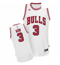 Youth Adidas Chicago Bulls 3 Omer Asik Swingman White Home NBA Jersey 