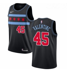 Youth Nike Chicago Bulls 45 Denzel Valentine Swingman Black NBA Jersey City Edition