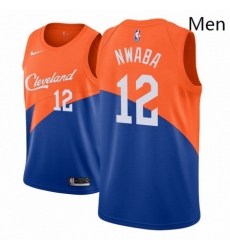 Men NBA 2018 19 Cleveland Cavaliers 12 David Nwaba City Edition Blue Jersey 