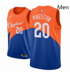 Men NBA 2018 19 Cleveland Cavaliers 20 Billy Preston City Edition Blue Jersey 