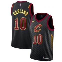 Mens Cleveland Cavaliers 10 Darius Garland Authentic Black Basketball Jersey Statement Edition