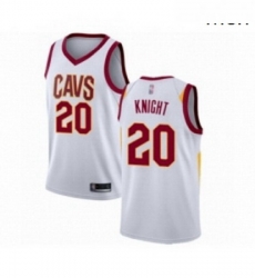 Mens Cleveland Cavaliers 20 Brandon Knight Authentic White Basketball Jersey Association Edition 