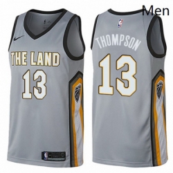 Mens Nike Cleveland Cavaliers 13 Tristan Thompson Swingman Gray NBA Jersey City Edition