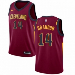 Mens Nike Cleveland Cavaliers 14 Terrell Brandon Swingman Maroon Road NBA Jersey Icon Edition 