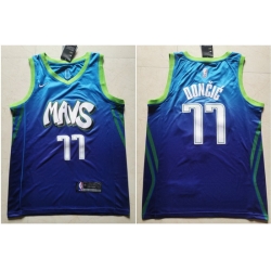 Mavericks 77 Luka Doncic Blue 2019 20 City Edition Nike Swingman Jersey