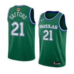 Men Dallas Mavericks 21 Daniel Gafford Green 2024 Finals Classic Edition Stitched Basketball Jersey