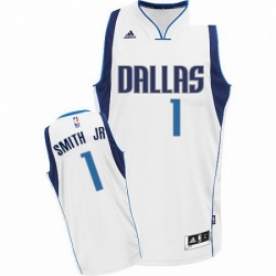 Mens Adidas Dallas Mavericks 1 Dennis Smith Jr Swingman White Home NBA Jersey