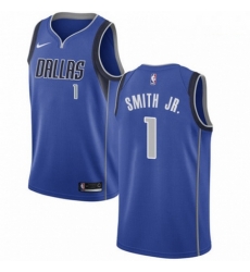 Mens Nike Dallas Mavericks 1 Dennis Smith Jr Swingman Royal Blue Road NBA Jersey Icon Edition