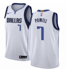 Mens Nike Dallas Mavericks 7 Dwight Powell Swingman White NBA Jersey Association Edition 