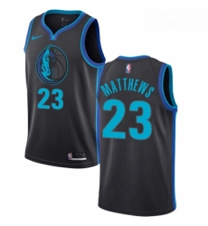 Womens Nike Dallas Mavericks 23 Wesley Matthews Swingman Charcoal NBA Jersey City Edition