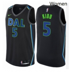 Womens Nike Dallas Mavericks 5 Jason Kidd Swingman Black NBA Jersey City Edition