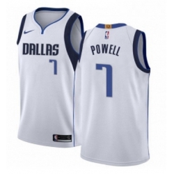 Womens Nike Dallas Mavericks 7 Dwight Powell Swingman White NBA Jersey Association Edition 