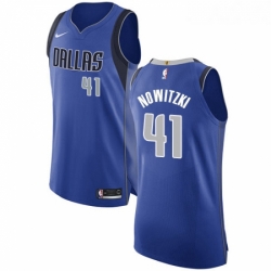 Youth Nike Dallas Mavericks 41 Dirk Nowitzki Authentic Royal Blue Road NBA Jersey Icon Edition