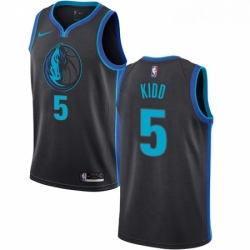 Youth Nike Dallas Mavericks 5 Jason Kidd Swingman Charcoal NBA Jersey City Edition