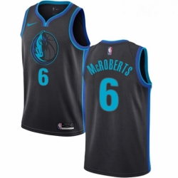 Youth Nike Dallas Mavericks 6 Josh McRoberts Swingman Charcoal NBA Jersey City Edition 