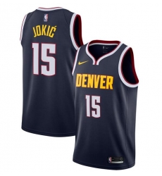 Men's Nike Nikola Jokic Navy Denver Nuggets #15 Swingman Jersey Icon Edition